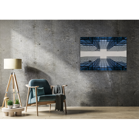 Wall Art Canvas - Building Business City Constuction Geometry