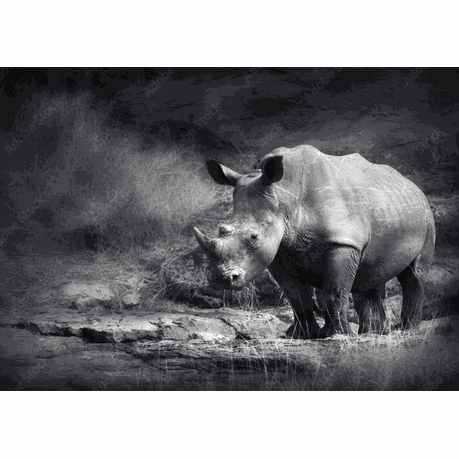 Wall Art Canvas - Rhino