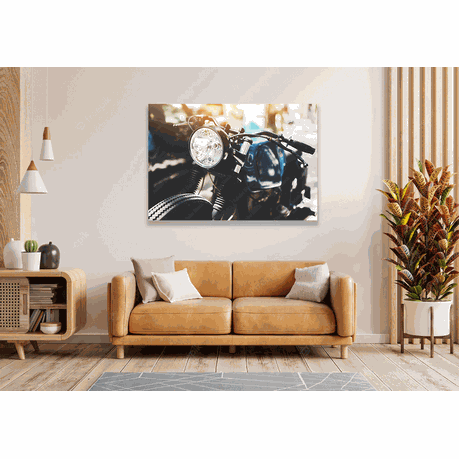 Wall Art Canvas - Custom Vintage Motorcycle