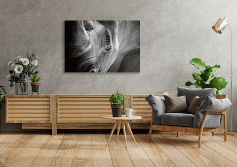 Wall Art Canvas - Rhino Close Up