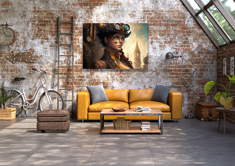 Wall Art Canvas - Steampunk Portrait of a Woman