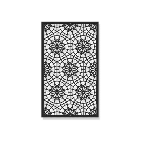 Aluminum Decorative Screen - Geometric Fractal Pattern - 145 L x 86 W cm