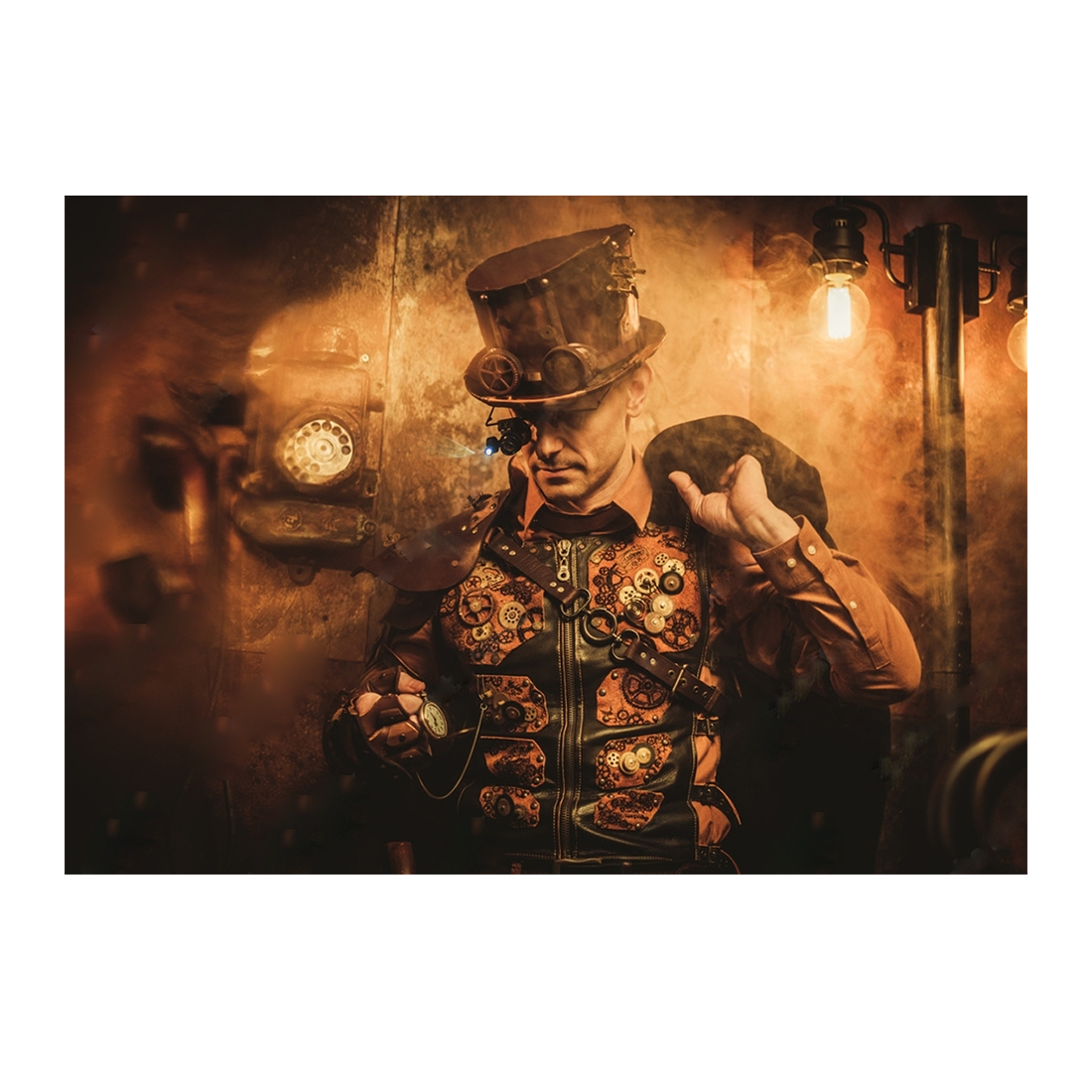 Wall Art Canvas - Steampunk Gentleman Portrait