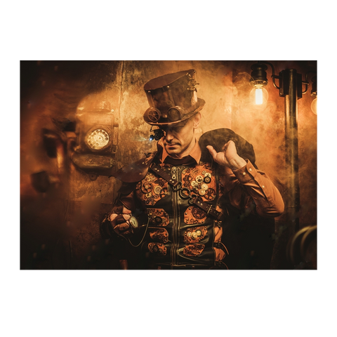 Wall Art Canvas - Steampunk Gentleman Portrait