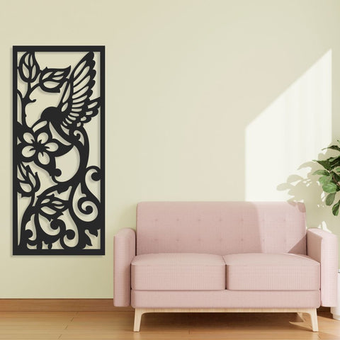 Aluminum Decorative Screen - Hummingbird - 145 L x 64.3 W cm