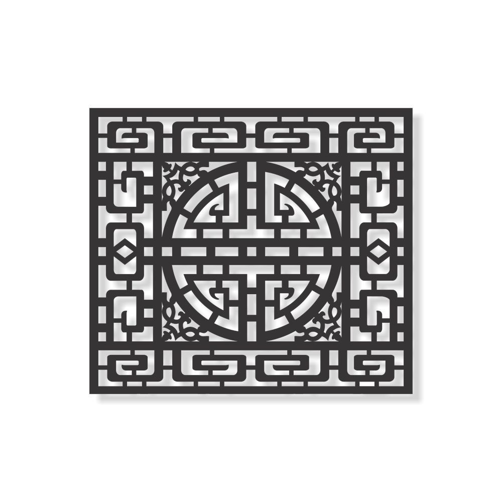 Aluminum Decorative Screen - Geometric Pattern Rectangle