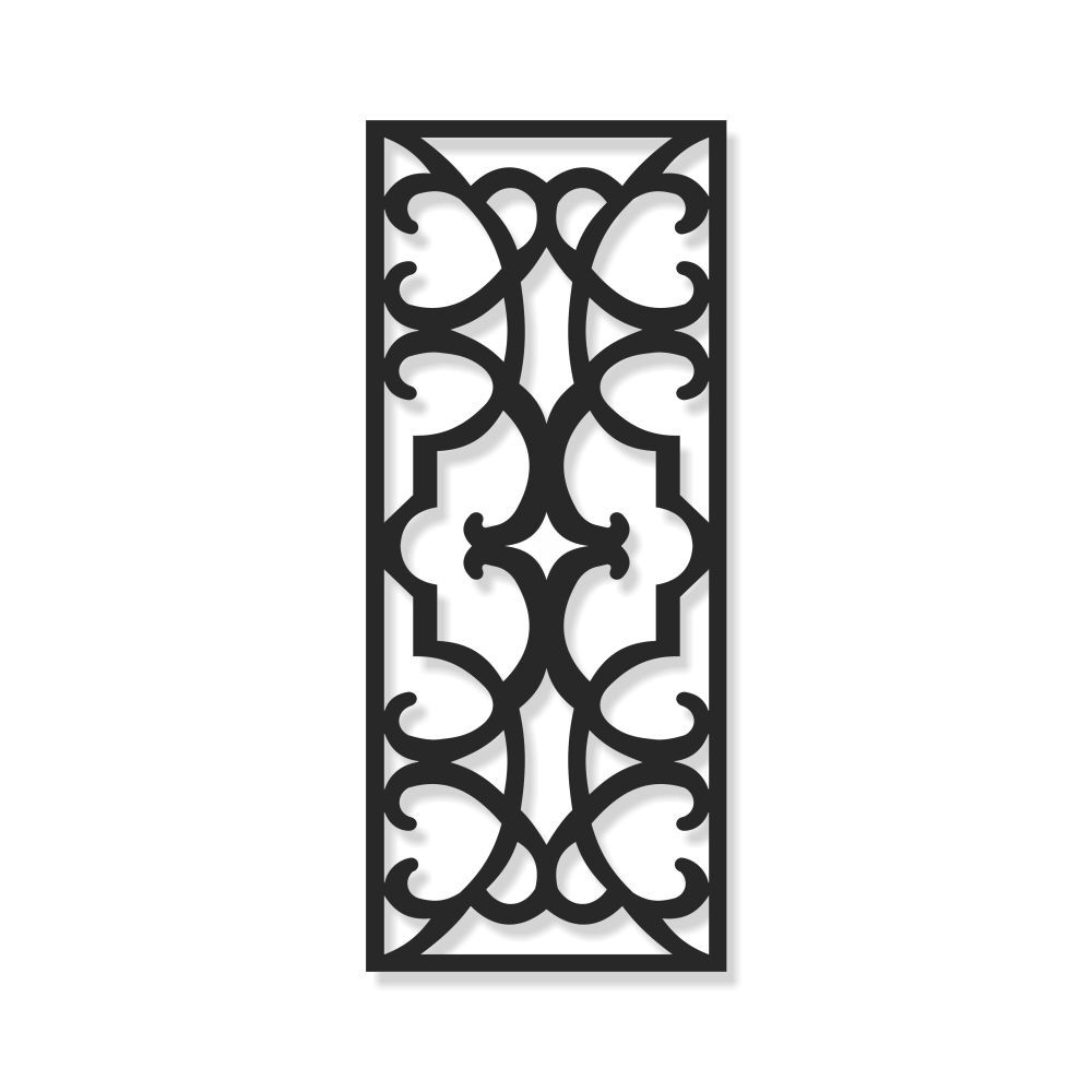 Aluminum Decorative Screen - Geometric Pattern - 145 L x 64.3 W cm