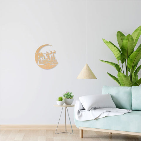 MDF Decorative Wall Art - Santa's Sleigh