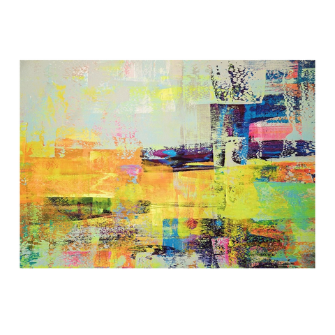 Wall Art Canvas - Abstract Oil Painting with Brush Strokes