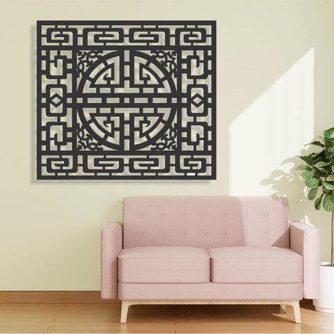 Aluminum Decorative Screen - Geometric Pattern Rectangle